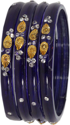 ZULKA Glass Bangle Set(Pack of 4)