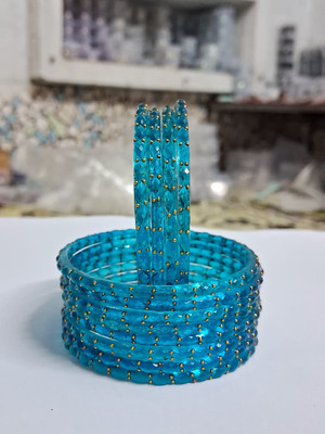 ThreeStarStore Glass Bangle Set(Pack of 12)