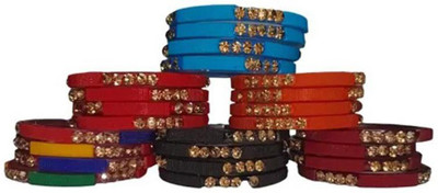 DONERIA Glass Zircon Bangle Set(Pack of 24)