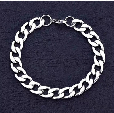 Shiv Jagdamba Stainless Steel Silver Bracelet