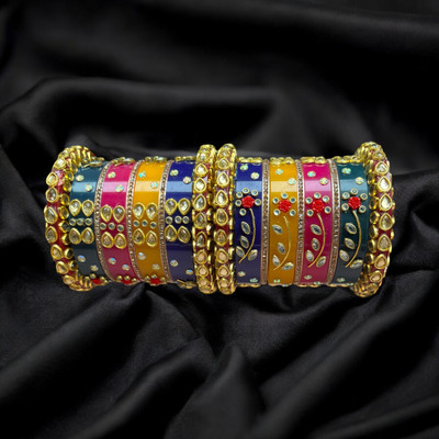 Hamna Plastic Zircon Bangle Set(Pack of 2)