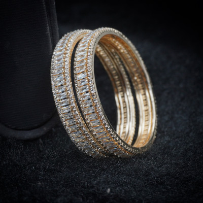 Panini Jewels Alloy Gold-plated Bangle Set(Pack of 2)