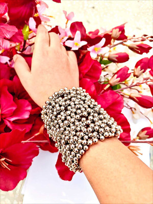 Mayas Natural Products Alloy Silver Ring Bangle