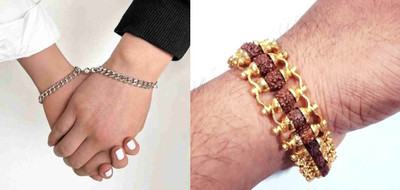 P R Production Brass Charm Bracelet(Pack of 2)