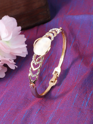 Anika's Creation Alloy Cubic Zirconia Gold-plated Bracelet