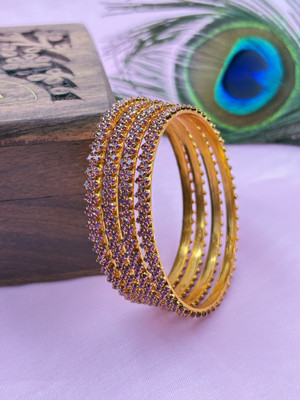 AMRITIYA Brass Bangle Set(Pack of 4)