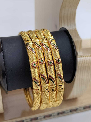 gb creation Brass Beads Gold-plated Bangle Set(Pack of 4)