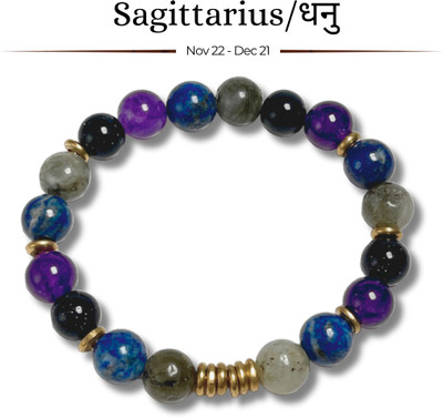 Shivkosha Lapiz Lazuli, Amethyst Crystal Bracelet