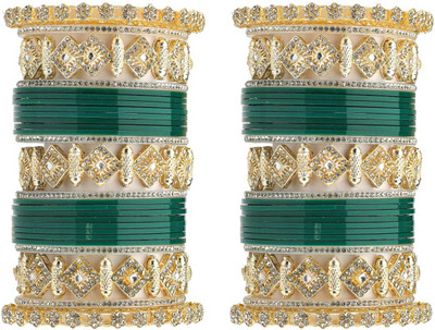 SBS Alloy Beads, Pearl, Cubic Zirconia Gold-plated Chudas(Pack of 62)