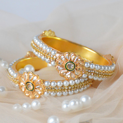 AFWY Metal Cubic Zirconia Gold-plated Bracelet Set(Pack of 2)