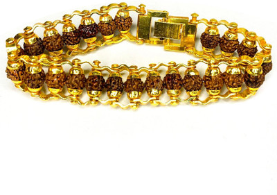 Rudra Swaroop Rudraksha NA, Gold-plated Bracelet
