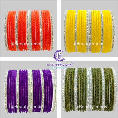 BeautyTrends Glass Cubic Zirconia Bangle(Pack of 88)