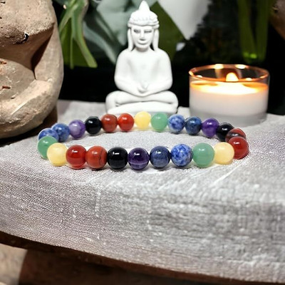 VIBESLE Stone, 7 Chakra Crystal Bracelet