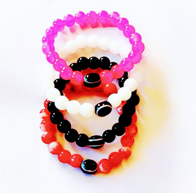 ANSHIKA COLLECTION Glass Crystal Bracelet Set(Pack of 4)