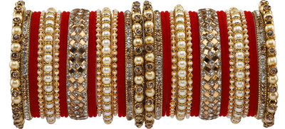 mnd Metal Zircon Gold-plated Bangle Set(Pack of 38)