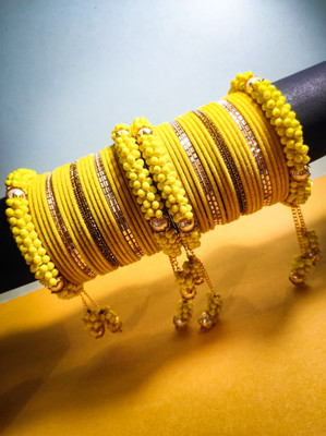 Rijoli Metal Zircon Bangle Set(Pack of 48)