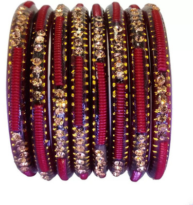 DONERIA Glass Bangle Set(Pack of 8)