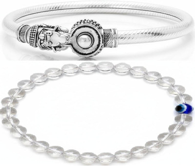 IKONKARR Stone, Silver, Crystal, Sterling Silver Bracelet(Pack of 2)