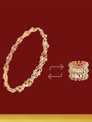 RKB SALES Alloy Cubic Zirconia Gold-plated Bracelet