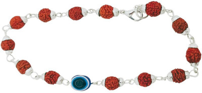 LOTUS Store Rudraksha, Evil Eye Silver Charm Bracelet