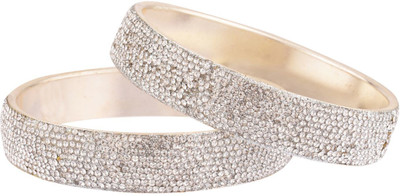 Efulgenz Alloy Rhodium Bangle(Pack of 2)