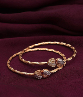 Gemini Creation Alloy Gold-plated Bangle Set(Pack of 2)
