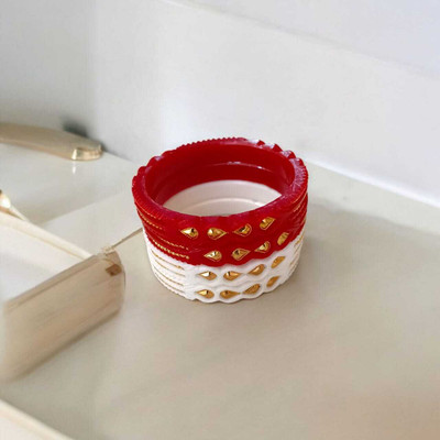 Sajmahal cosmetics Plastic Bangle(Pack of 4)