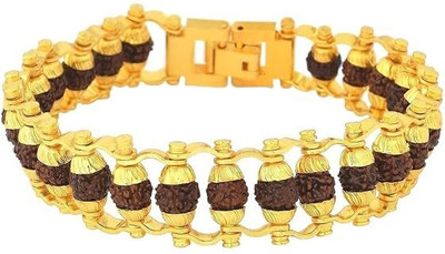 VIAANA CREATIONS Rudraksha Gold-plated Bracelet