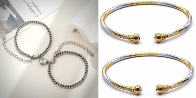 P R Production Brass Charm Bracelet(Pack of 2)