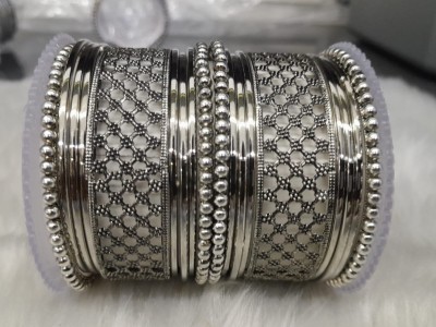 PEORA Alloy Silver Bangle Set