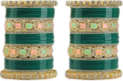 SBS Alloy Beads, Pearl, Cubic Zirconia Gold-plated Chudas(Pack of 60)