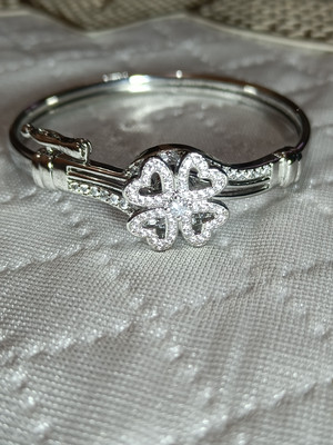 Jewelkari Stainless Steel Cubic Zirconia Bangle