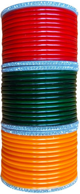 shri GBS Glass Zircon Bangle Set(Pack of 3)