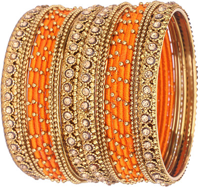 NMII Metal, Fabric Zircon Bangle Set(Pack of 20)