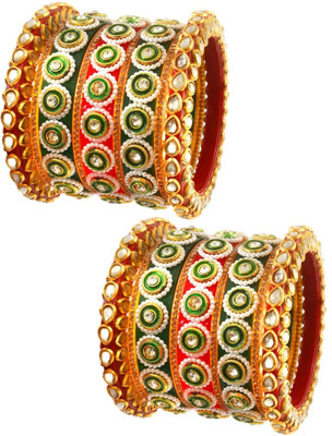 Mmfashion Plastic Zircon Bangle Set(Pack of 2)