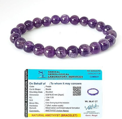 VIBESLE Stone, Amethyst Crystal Bracelet