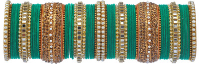 RENOY Metal Crystal Bangle Set(Pack of 58)