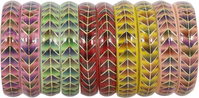 NMII Glass Bangle Set(Pack of 10)