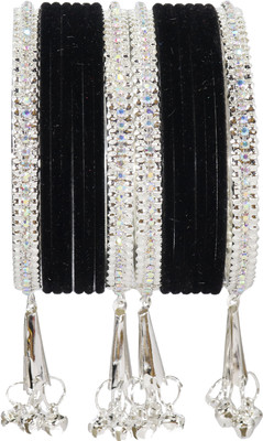 ZULKA Metal Zircon Bangle Set(Pack of 16)