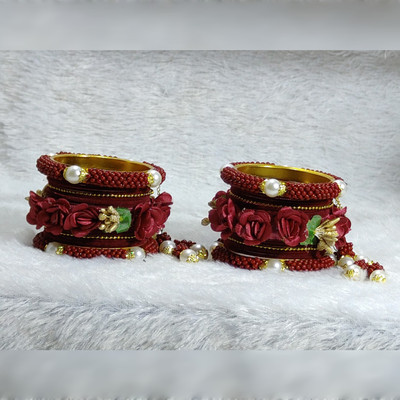 MAHAVEER TRADERS Alloy Gold-plated Bangle Set(Pack of 10)