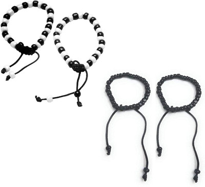 SMARNN Fabric Pearl Bracelet Set(Pack of 4)