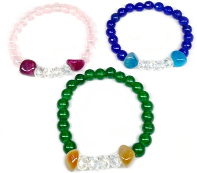 Daivya Wellness Stone, Crystal Beads Bracelet Set(Pack of 3)