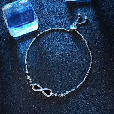 Vembley Alloy Cubic Zirconia Silver Bracelet