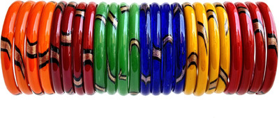 hand kkrafts Glass Bangle Set(Pack of 24)