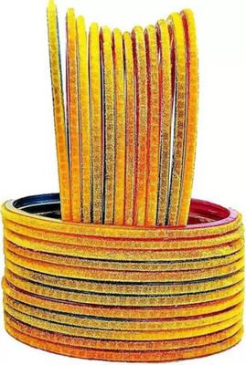 RADHA MOHAN EMPIRE Fabric, Glass Bangle Set(Pack of 24)
