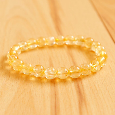 LUCK AGATE Citrine Beads Bracelet