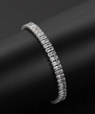 suvarn palace Stainless Steel Zircon Sterling Silver Bracelet