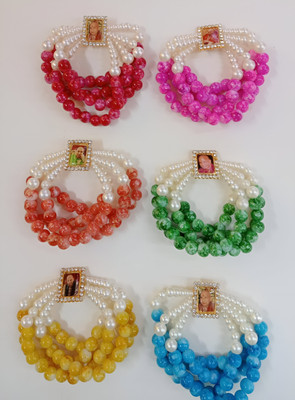 GURU JI CREATION Plastic Beads Bracelet Set(Pack of 6)