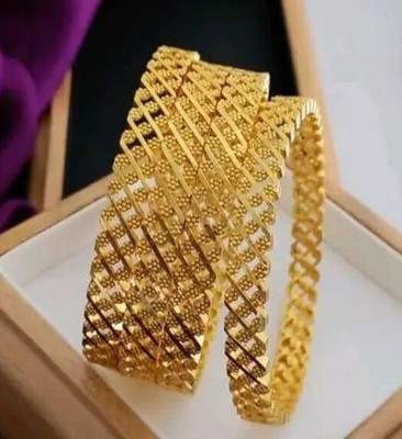 Shree Fashions World Brass Gold-plated Bangle Set(Pack of 4)