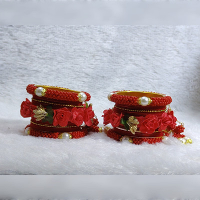 MAHAVEER TRADERS Alloy Gold-plated Bangle Set(Pack of 10)